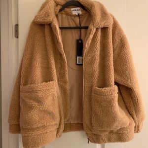 Carmel color Sherpa Jacket